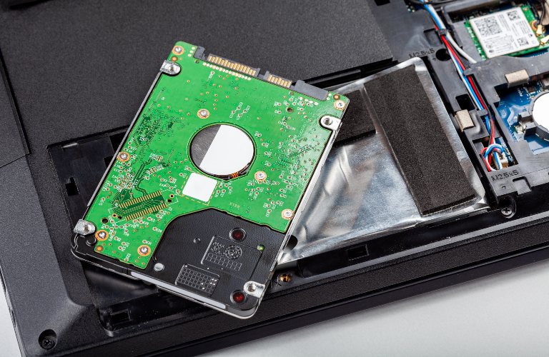 Hard drive out of a laptop