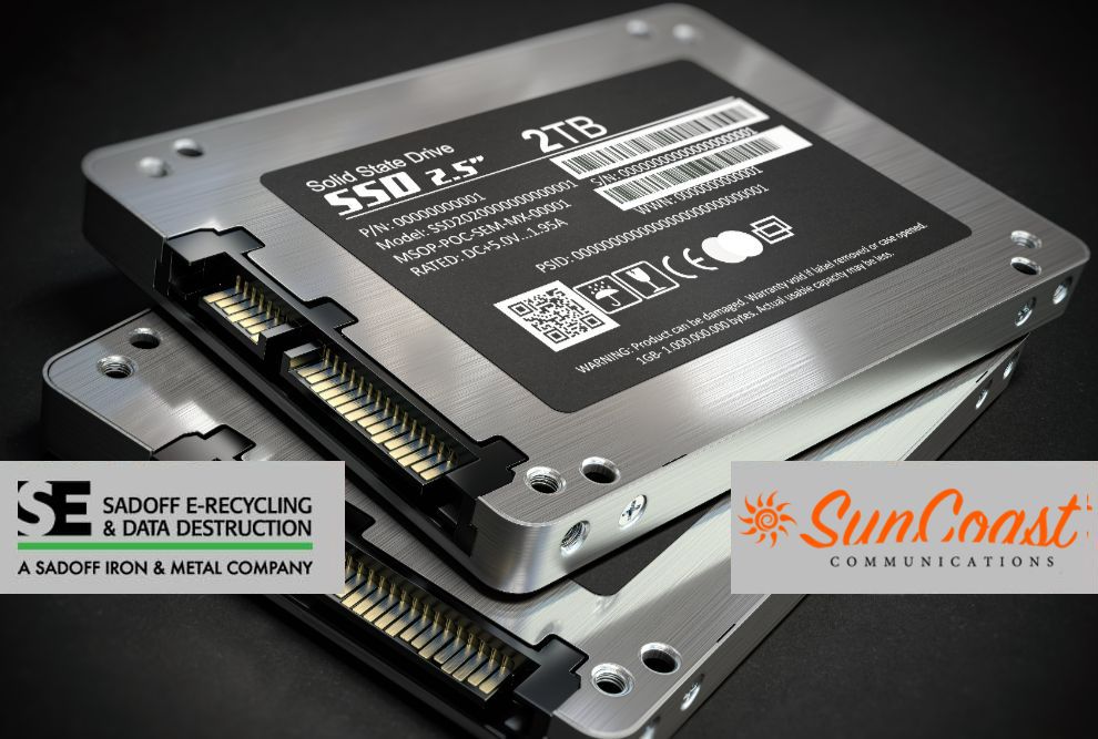SSD hard drives with Sadoff and SunCoast logos