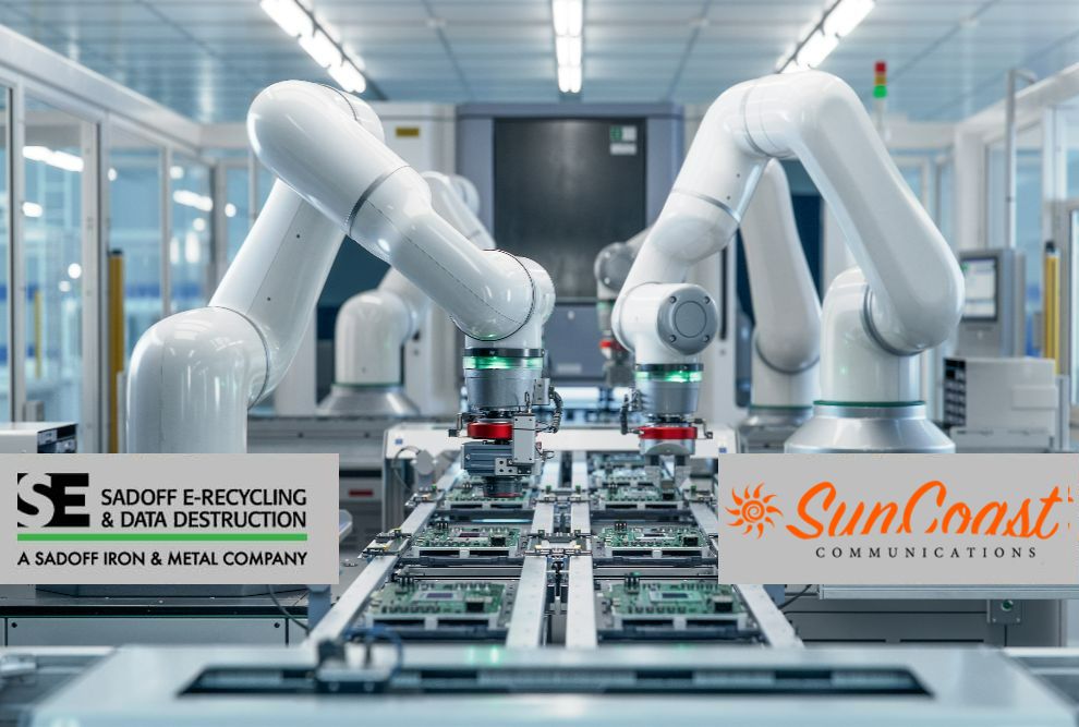 Chip manufacturing facility with Sadoff and SunCoast logos