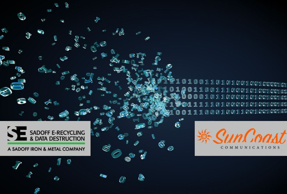 data being destroyed with the Sadoff and SunCoast logos